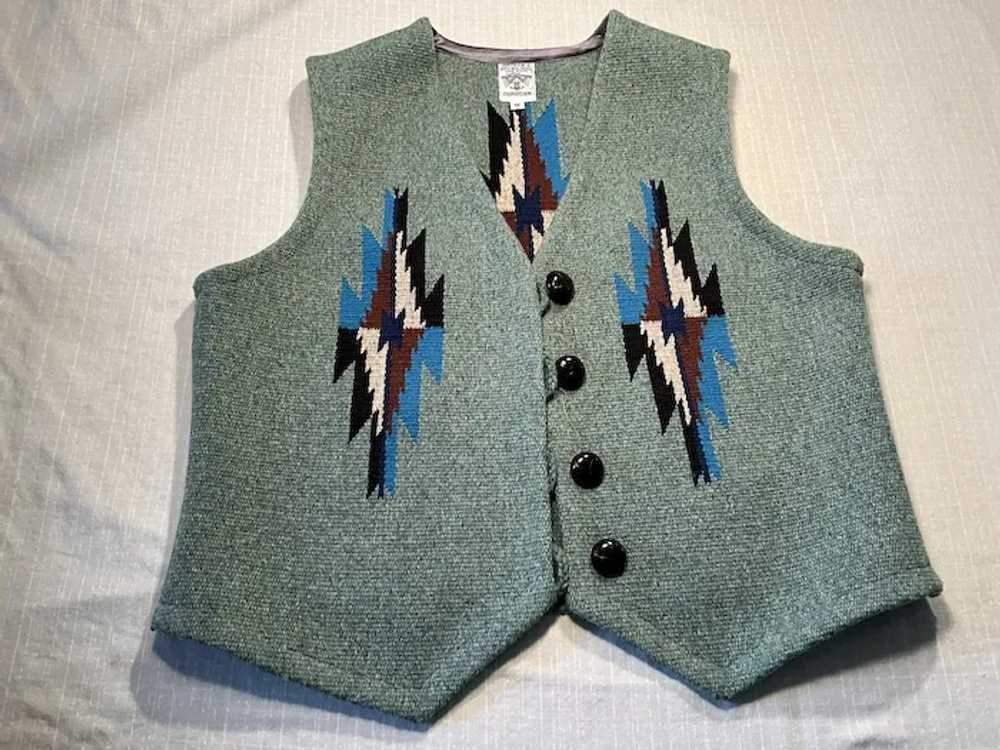 Chimayo Wool Vest by Gilbert Ortega Weaving Shop - image 7