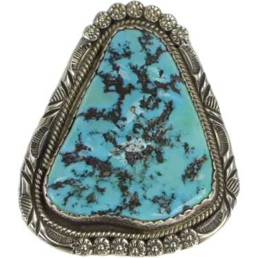 Sterling Silver NE Signed Native American Turquois