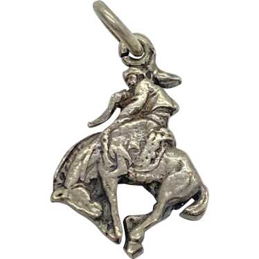 Rodeo Bucking Bronco Charm Sterling Silver - image 1