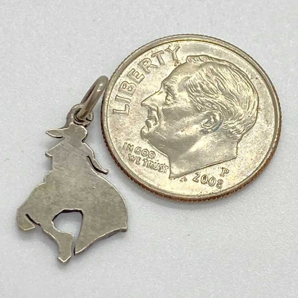 Rodeo Bucking Bronco Charm Sterling Silver - image 2