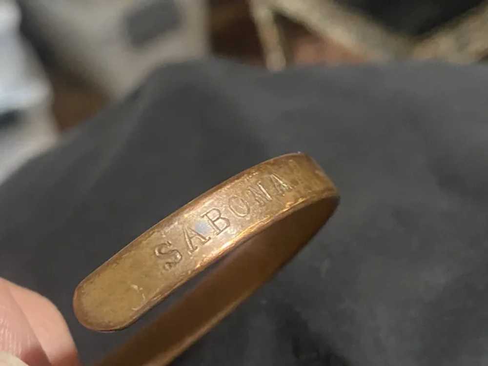 Sabona Copper Bangle Bracelet  Mid-century - image 3