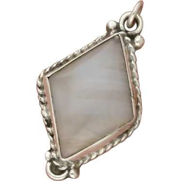 Sterling Silver Vintage Braided Agate Pendant