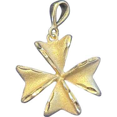 750  Gold  4 leaf Clover charm - image 1