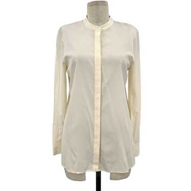 Tory Burch Silk Cream Button Front Blouse Size Med