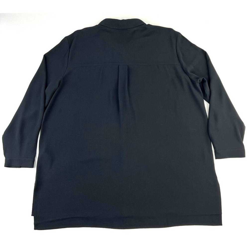 Eileen Fisher 100% Silk Long Sleeve Button Up Shi… - image 5