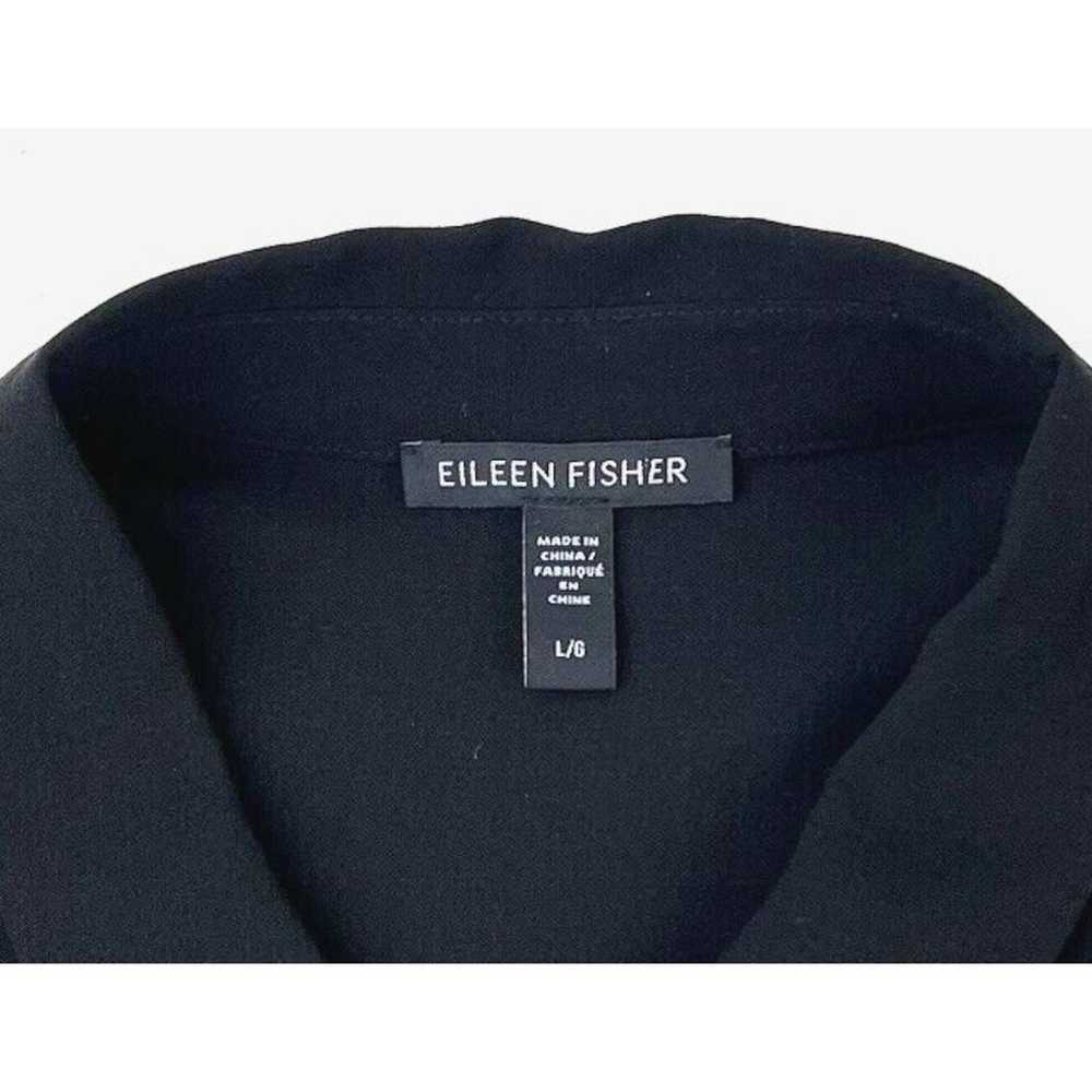 Eileen Fisher 100% Silk Long Sleeve Button Up Shi… - image 6