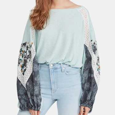 NWOT Free People Casual Clash Top