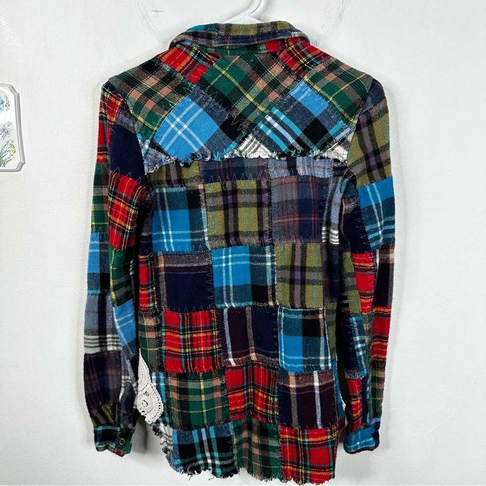 We The Free Lost in Plaid Patchwork Button Down M… - image 10