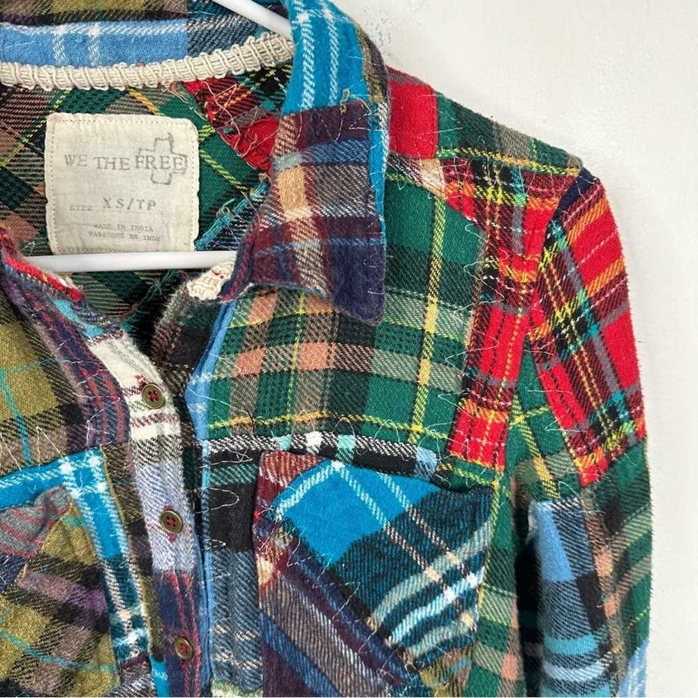We The Free Lost in Plaid Patchwork Button Down M… - image 4