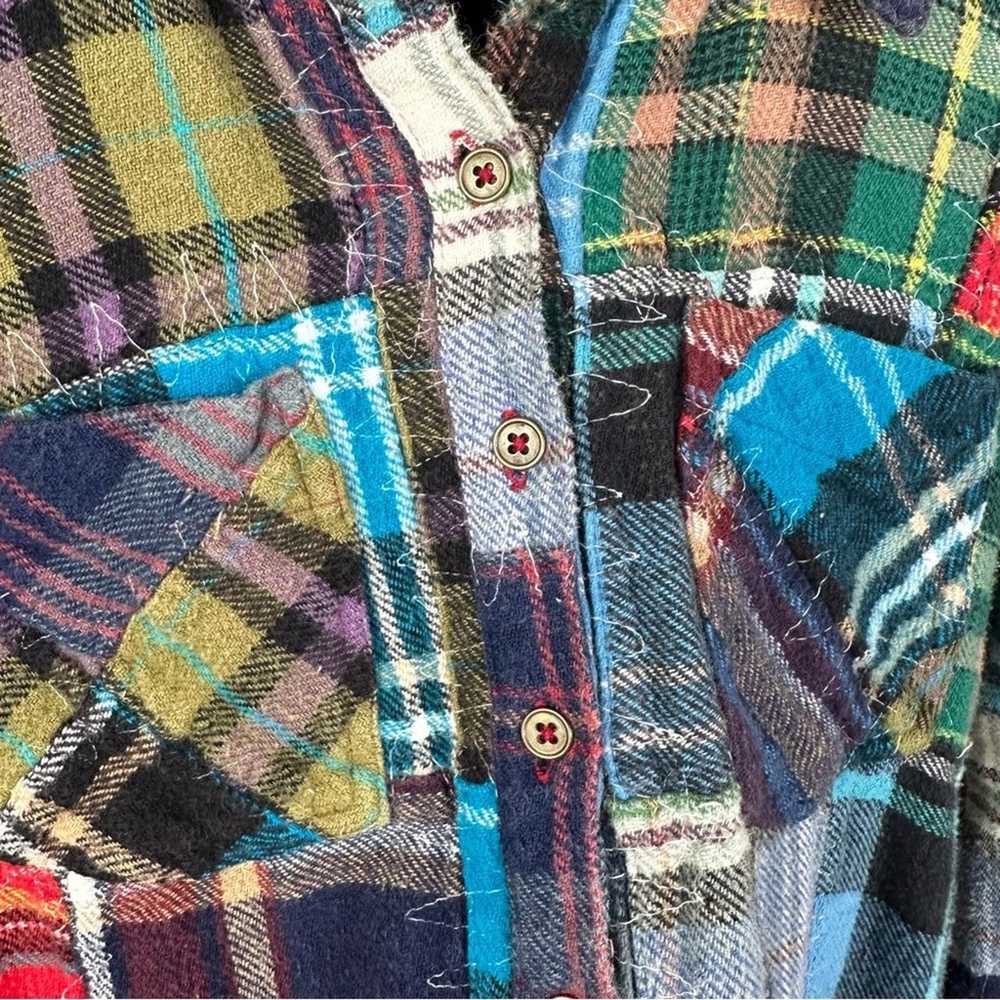 We The Free Lost in Plaid Patchwork Button Down M… - image 7