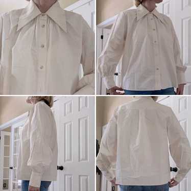 INSIS FEMME Garmentory $189 Spain Ivory Cotton Po… - image 1