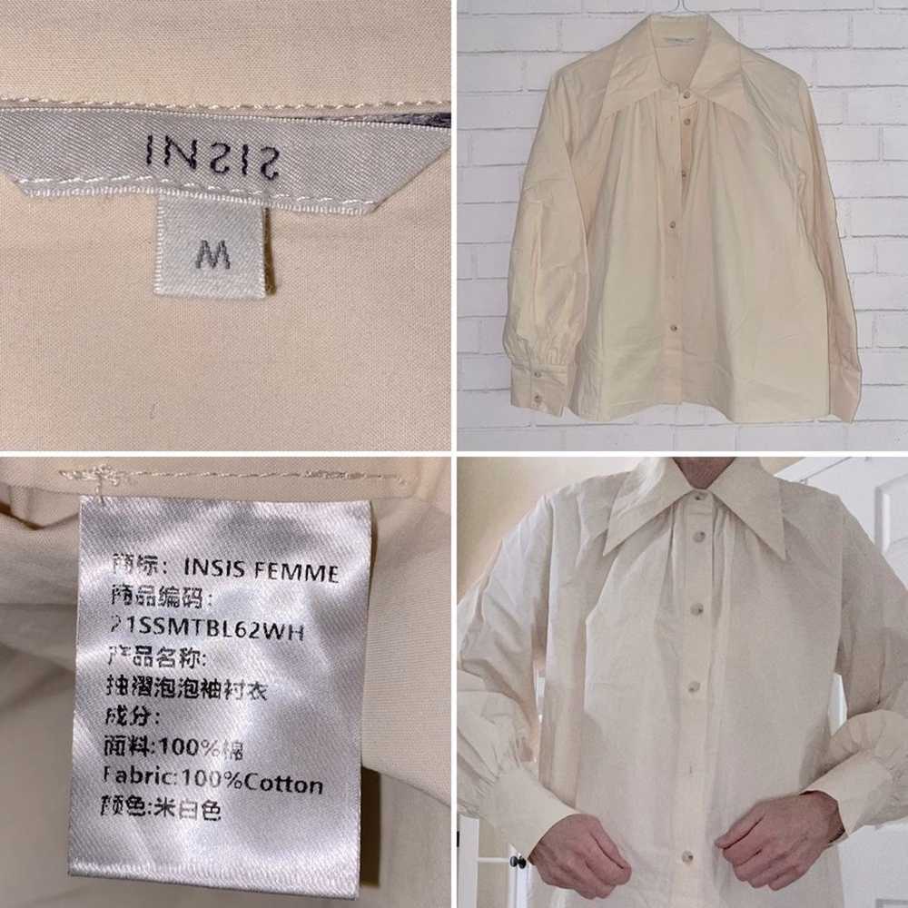 INSIS FEMME Garmentory $189 Spain Ivory Cotton Po… - image 2