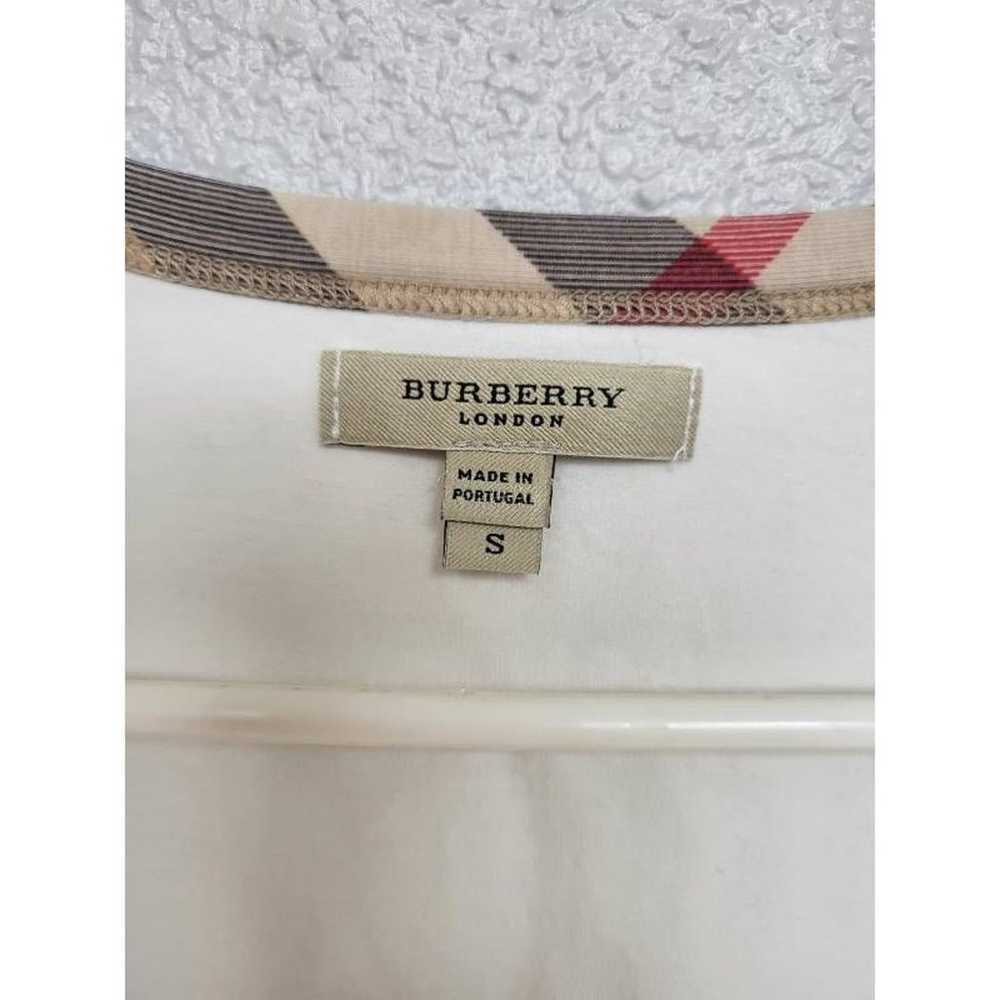 Burberry T-Shirt Women's S White Brown 3/4 Sleeve… - image 5