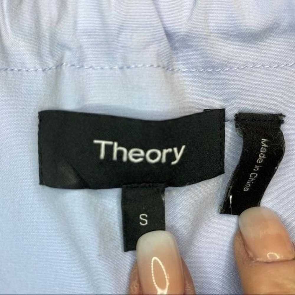 Theory Drawstring Collar Button Down Shirt - image 8