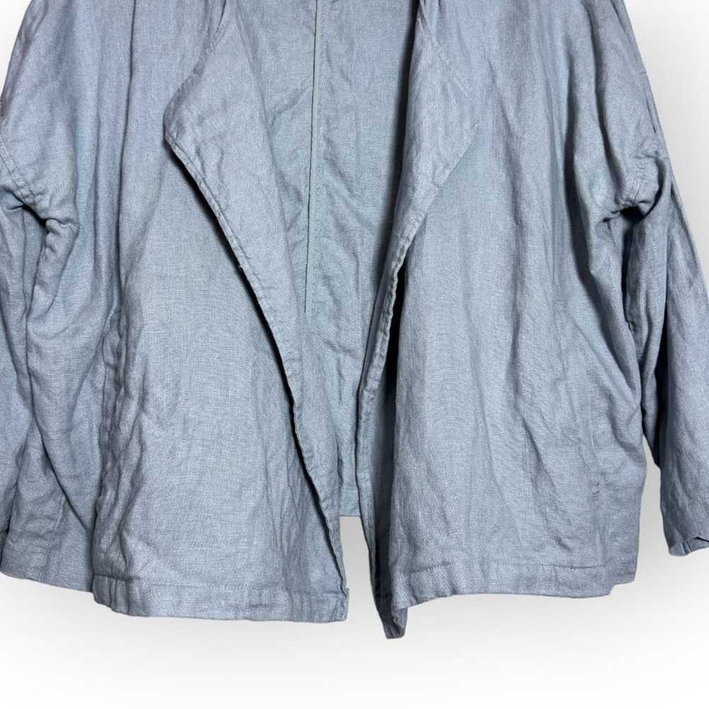 Eileen fisher 100% Organic Linen Open Jacket Wome… - image 9
