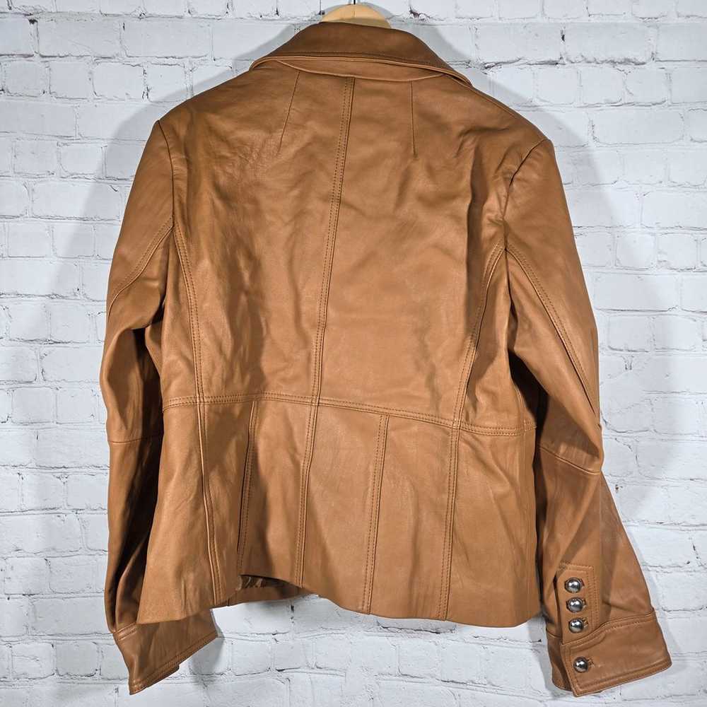Brandon Thomas Genuine Leather Jacket Coat Carame… - image 2