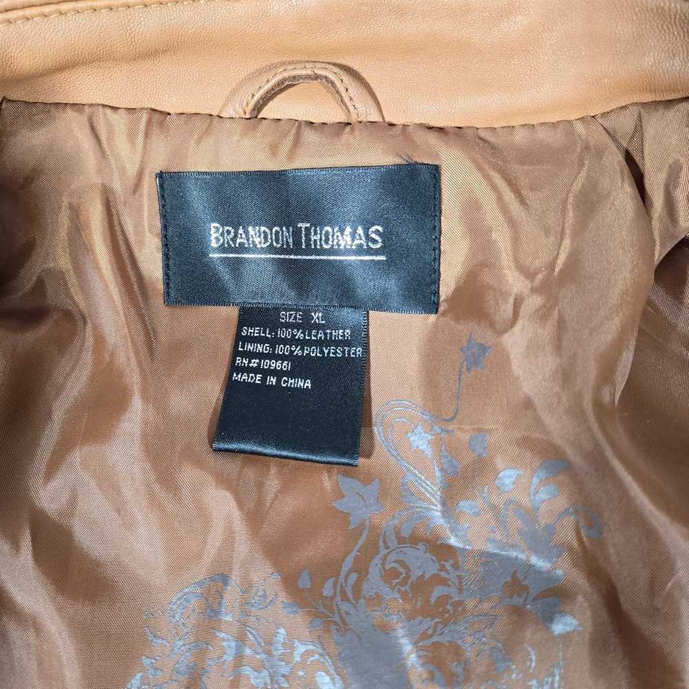 Brandon Thomas Genuine Leather Jacket Coat Carame… - image 5
