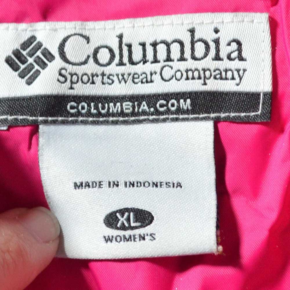Columbia Hooded rain jacket Size XL in Pink and G… - image 4