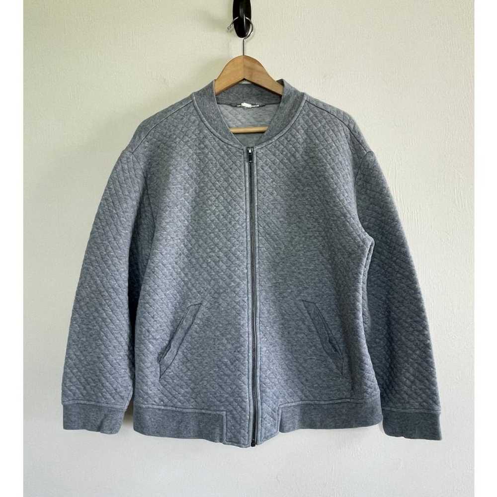 EILEEN FISHER quiled flight jacket heather gray o… - image 2