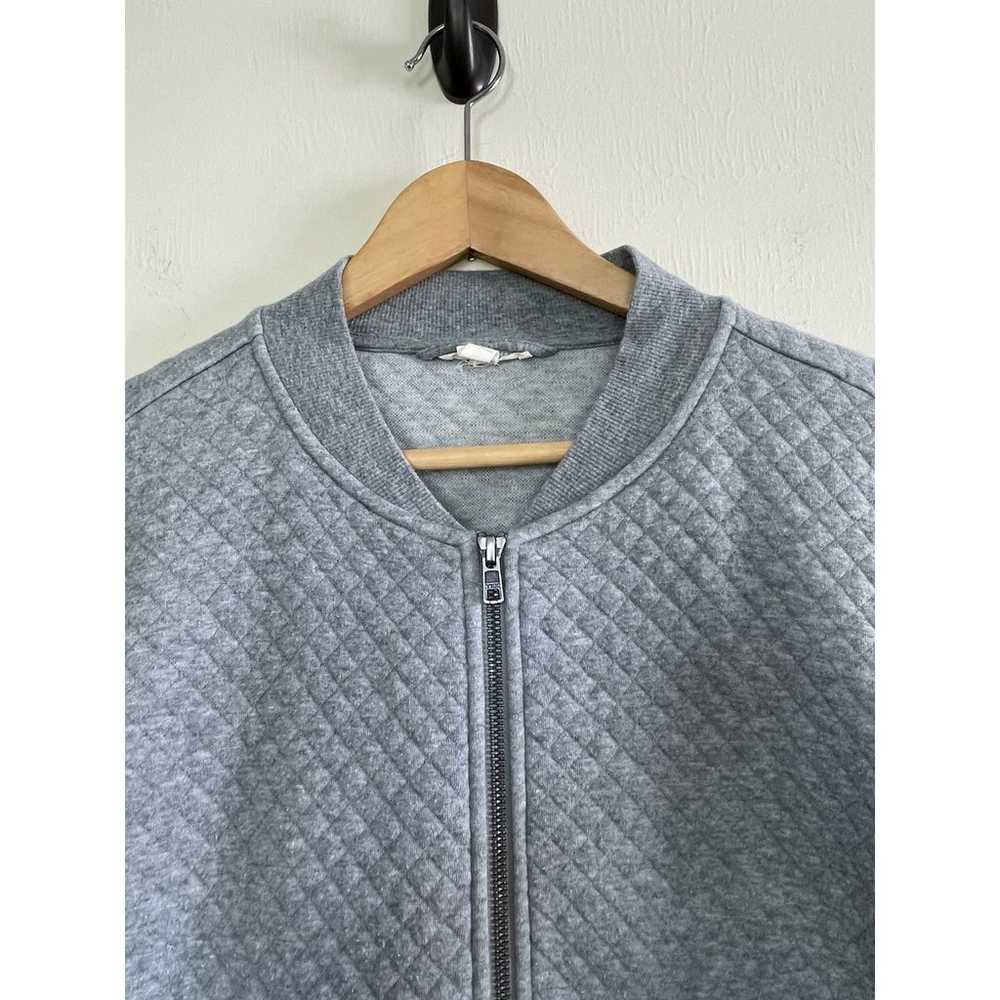EILEEN FISHER quiled flight jacket heather gray o… - image 4