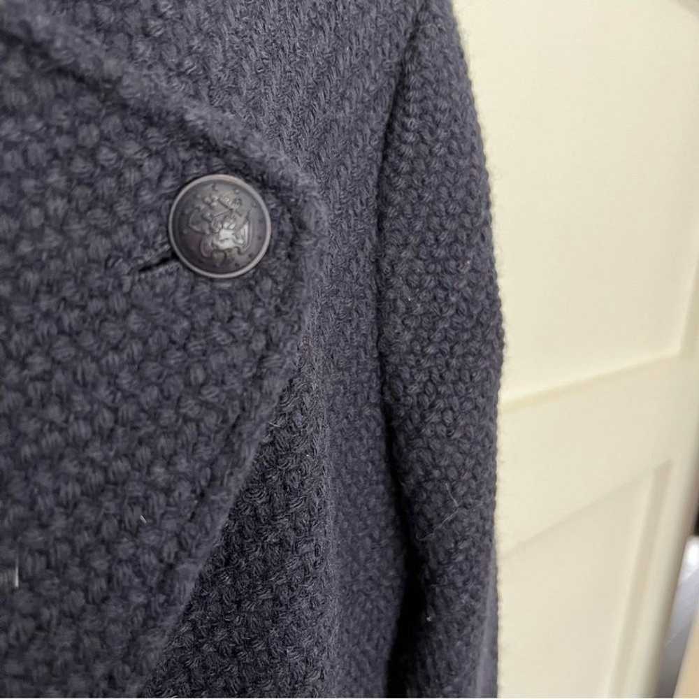 Vince tweed woven blazer coat navy blue Sz. 4 - image 2