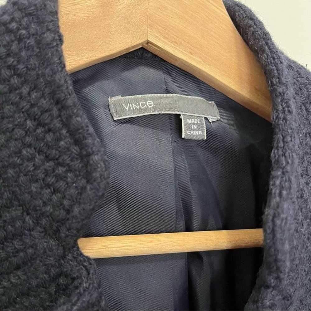 Vince tweed woven blazer coat navy blue Sz. 4 - image 3