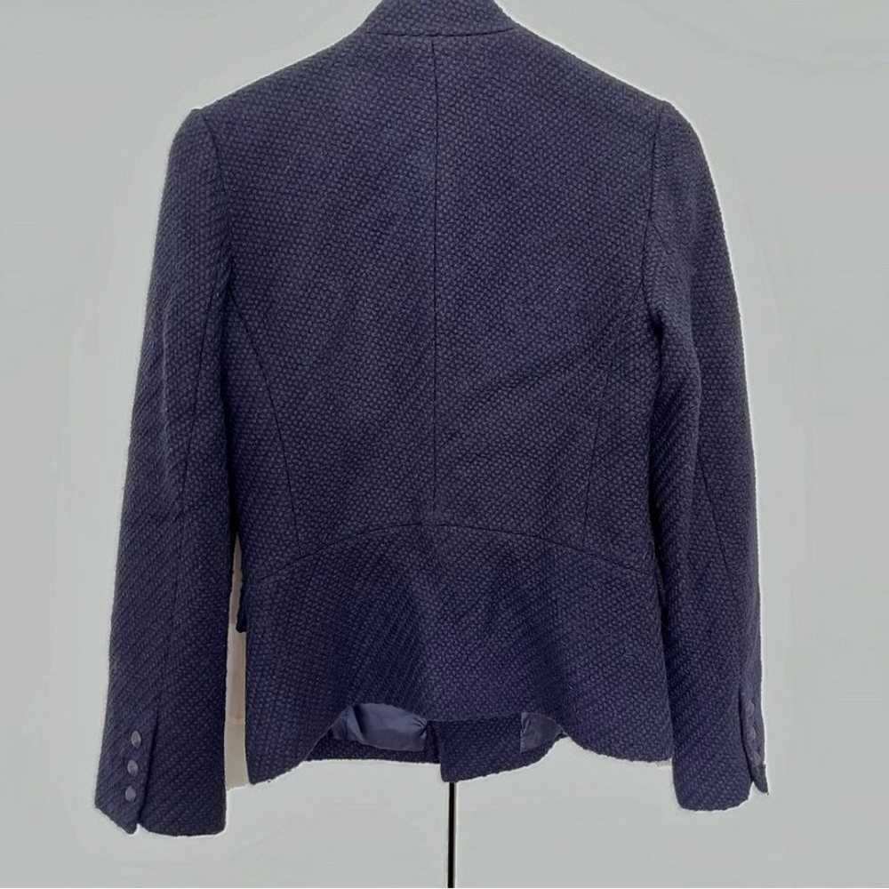 Vince tweed woven blazer coat navy blue Sz. 4 - image 4