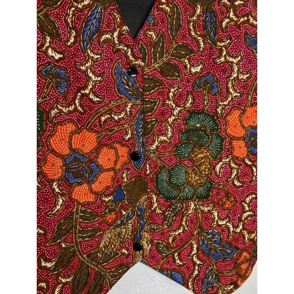 Vintage Bali Collection Beaded Multicolored Vest … - image 2