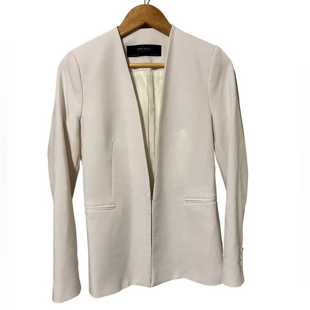 Zara Basics White Blazer Size Medium - image 1