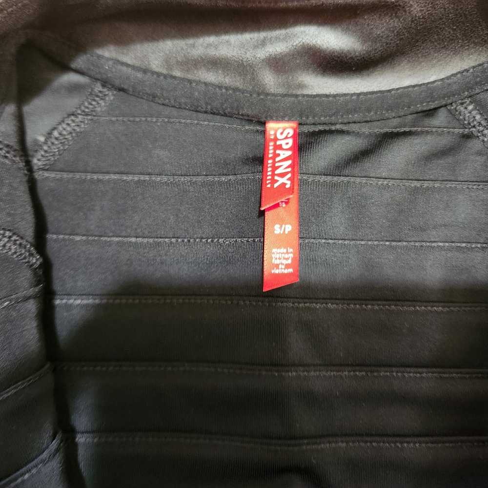 SPANX Faux Leather Moto Jacket Small Black Full Z… - image 4