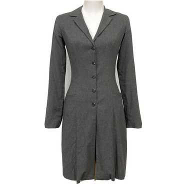 Vintage Betsey Johnson Long Blazer Jacket Gray Poc