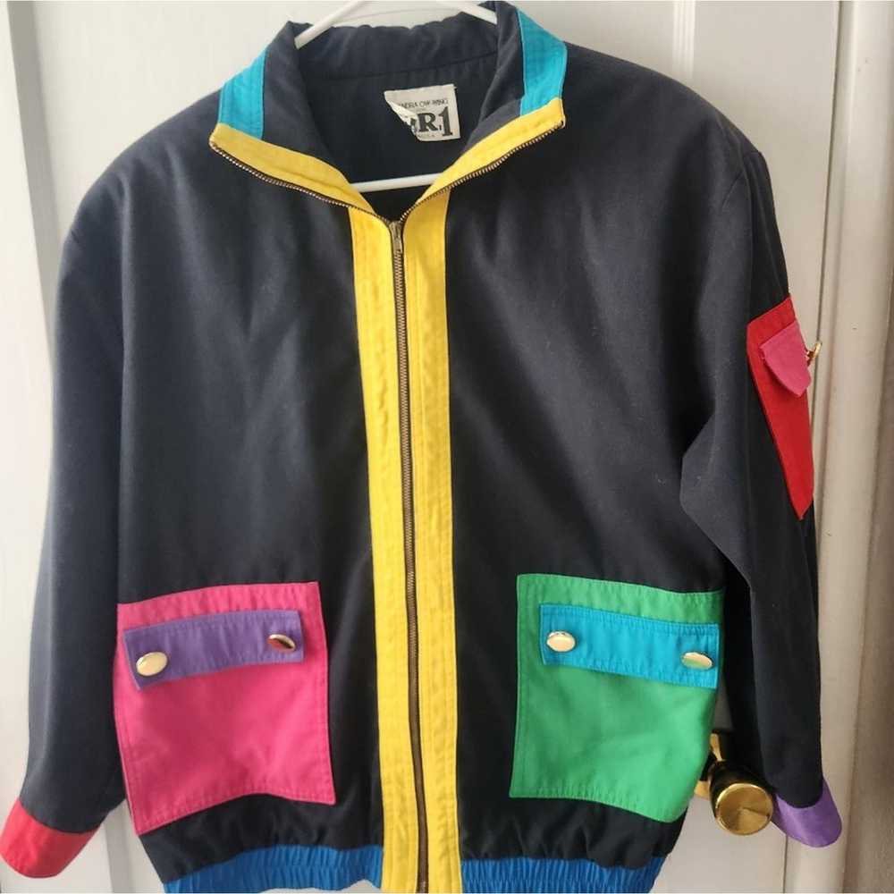 Sandra Ow- Wing Vintage Color Block Jacket for N.… - image 1