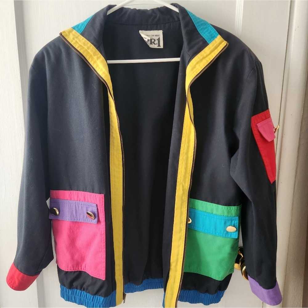 Sandra Ow- Wing Vintage Color Block Jacket for N.… - image 2