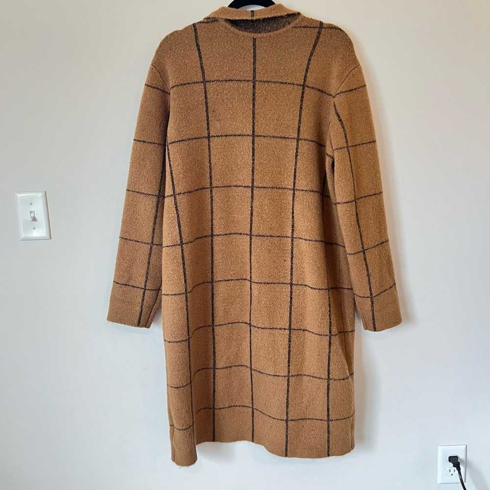 Saltwater Luxe Long Plaid Sweater Jacket (Sz L) - image 4