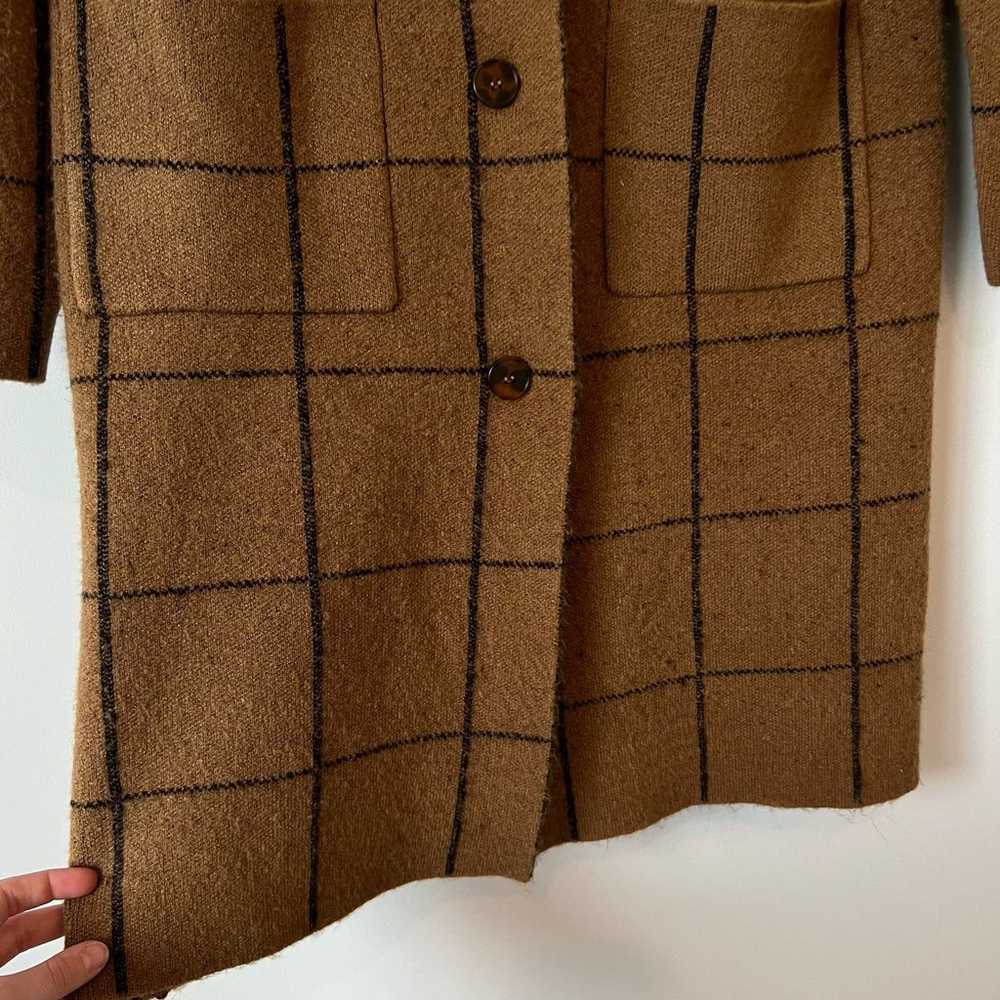 Saltwater Luxe Long Plaid Sweater Jacket (Sz L) - image 9