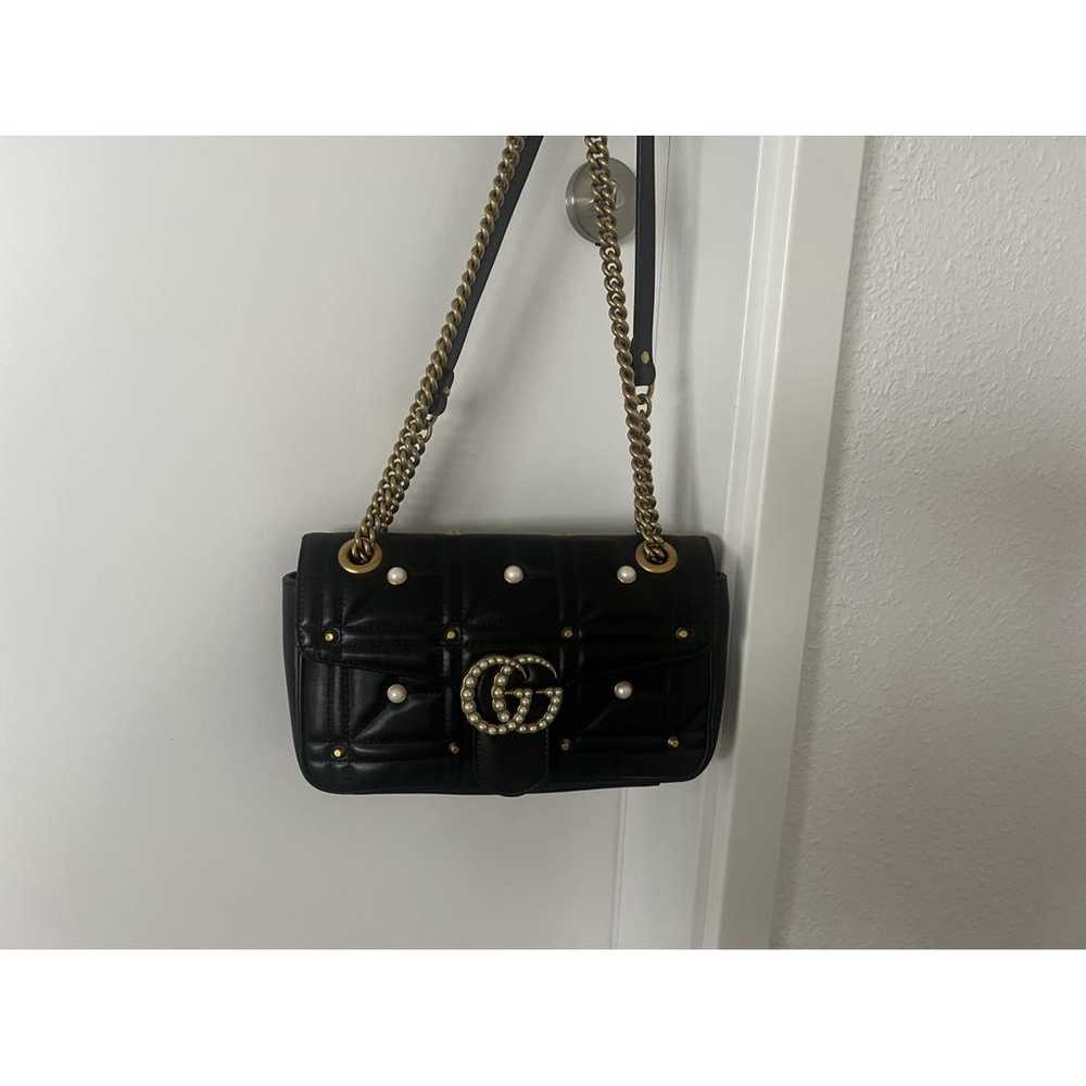 Gucci Pearly Gg Marmont Flap leather handbag - image 3