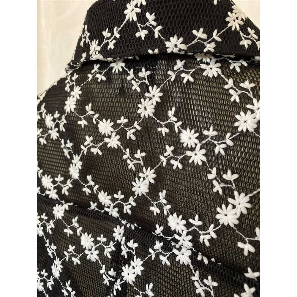 Sachin & Babi Mesh Embroidered Floral Moto Jacket… - image 5