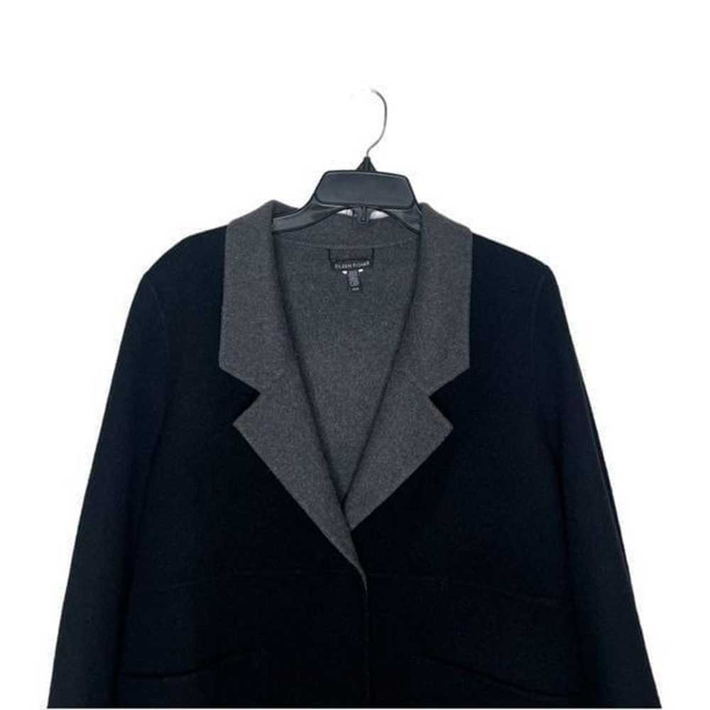 Eileen Fisher Black/Gray Double Face Brushed Wool… - image 6