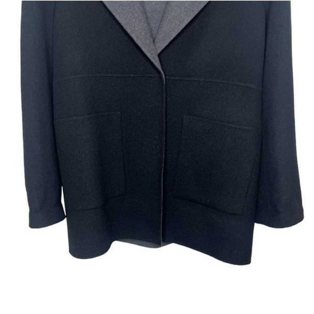 Eileen Fisher Black/Gray Double Face Brushed Wool… - image 7