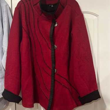 Icelandic designs 2X 100% wool coat with zippered 