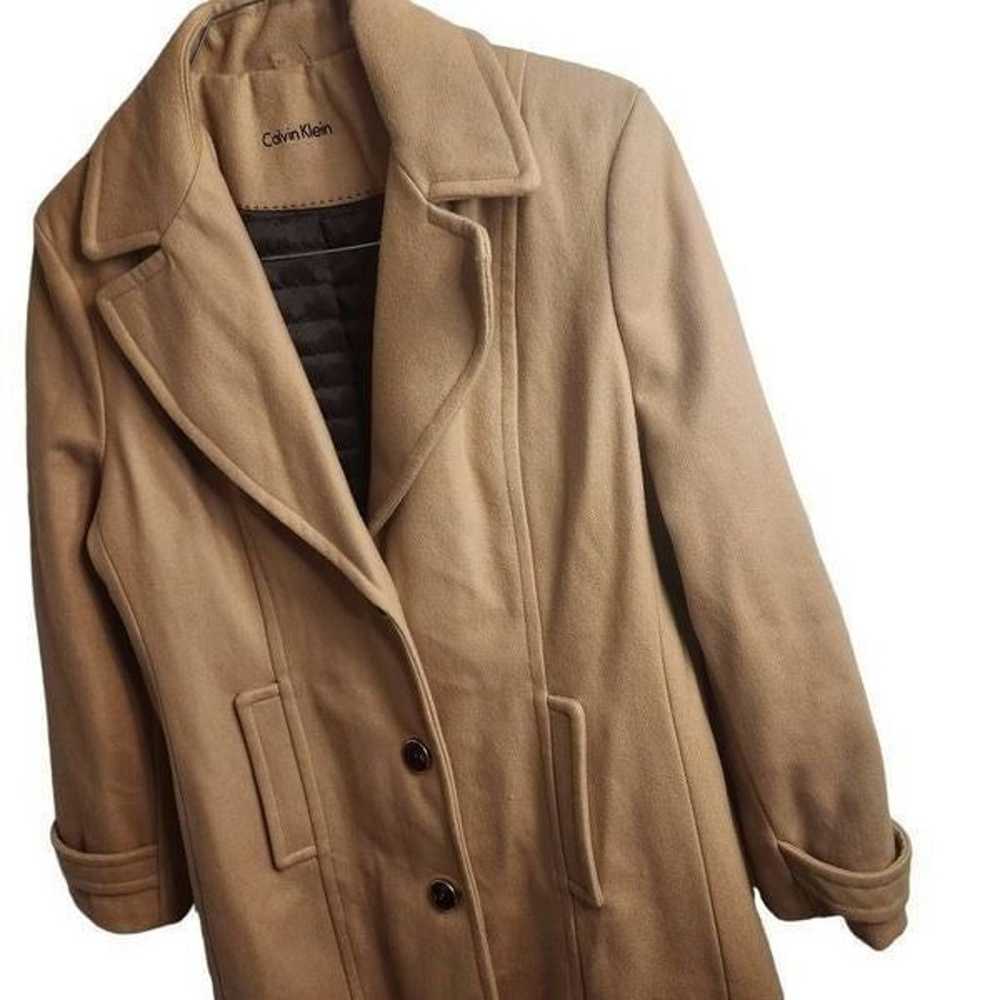 Calvin Klein Light Camel Single Breasted Wool Ble… - image 9