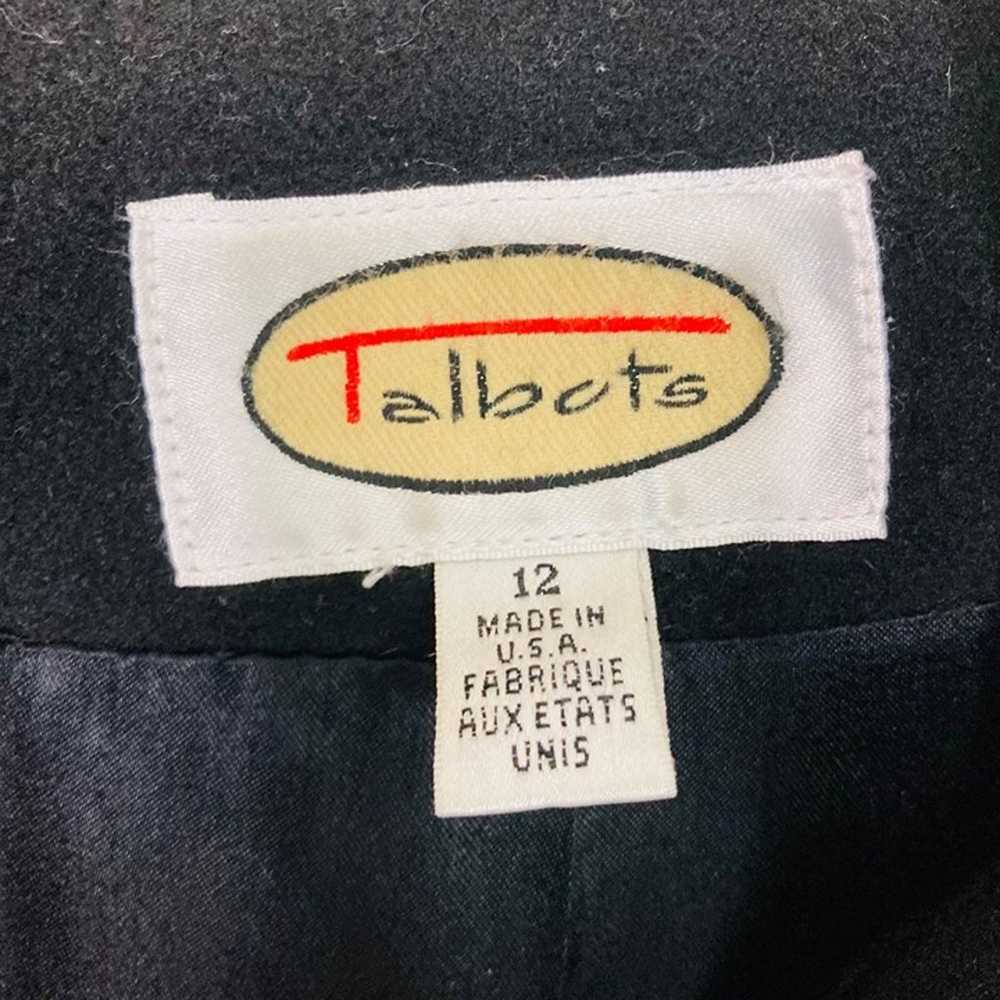 Talbots Cashmere Wool Blend Black Jacket Large Lo… - image 3