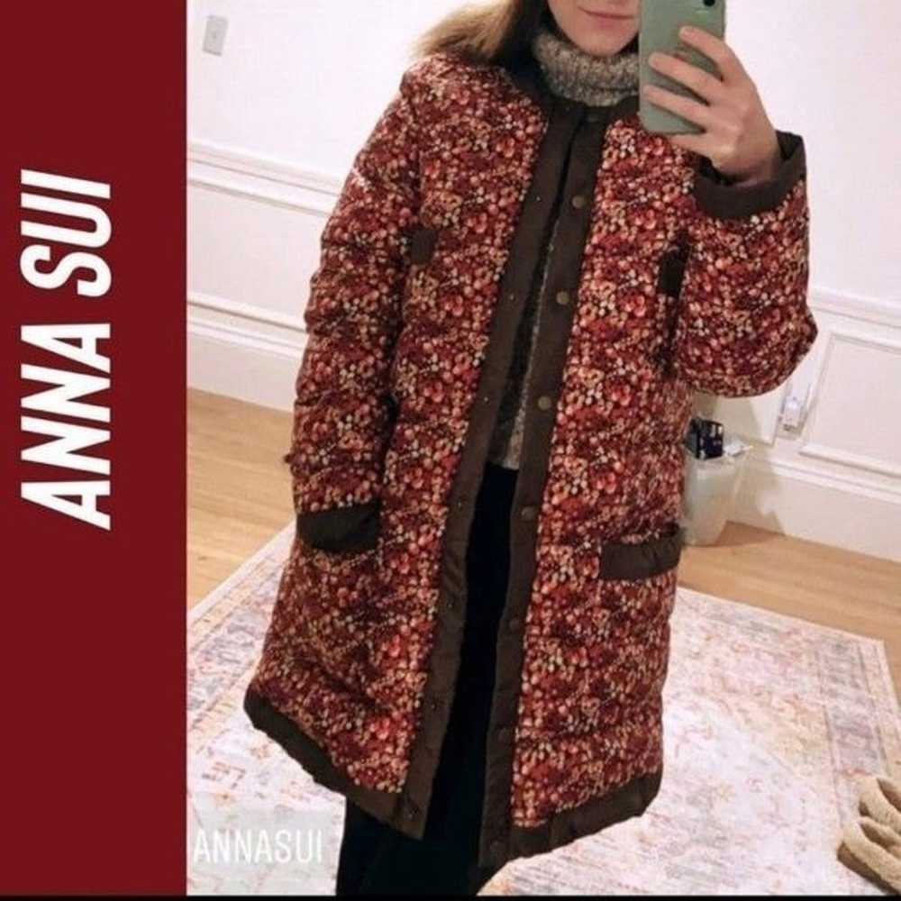 Anna Sui Pop-Pourri Posies Down Coat NWOT Size La… - image 1