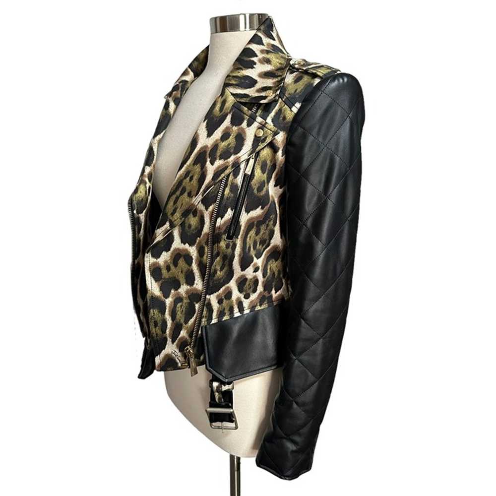 Just Cavalli US 4 IT 40 Black Beige Leopard Print… - image 5
