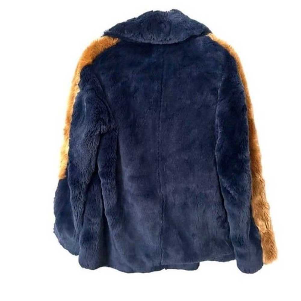 JASON WU GREY Colorblock Faux Fur Jacket Sz 4 - image 2