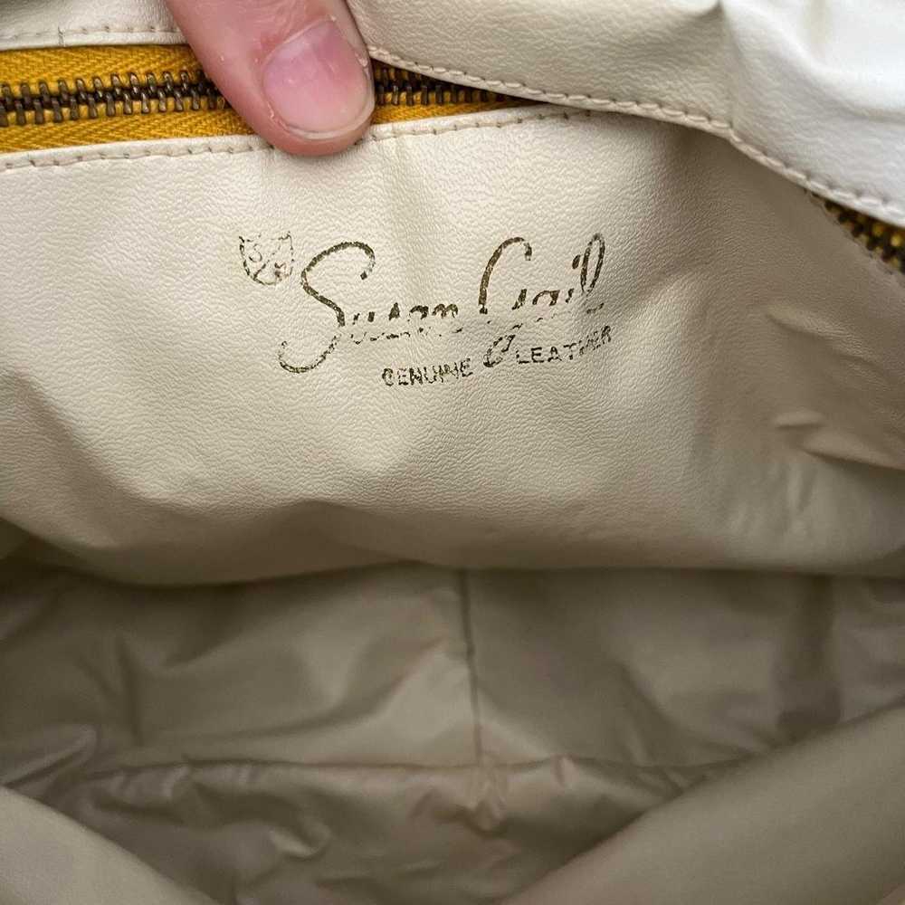 SUSAN GAIL Vintage 1970s Cream Leather Shoulder B… - image 5
