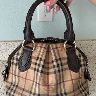 Burberry Haymarket Check Thornley Bowler Handbag … - image 1