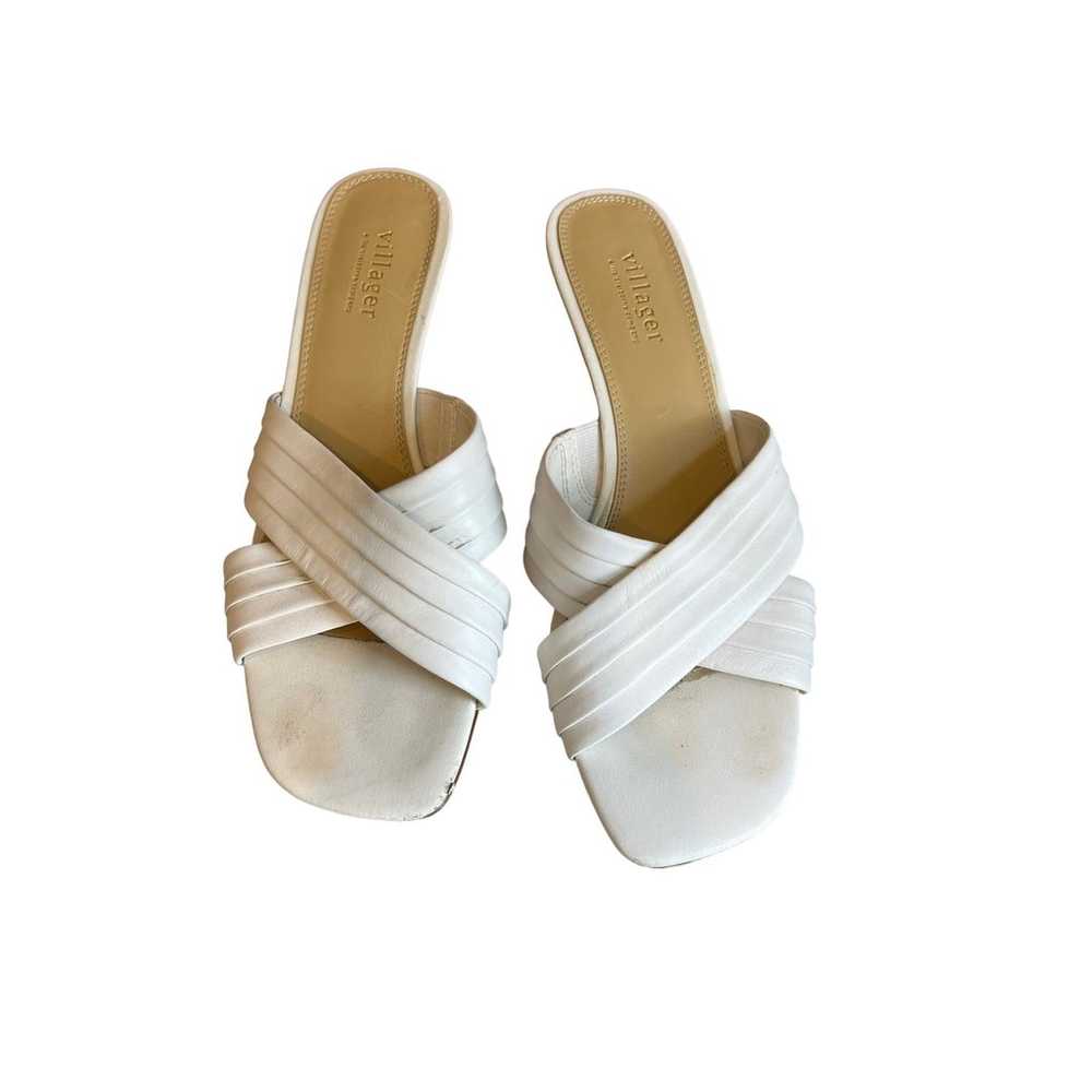 Vintage Liz Claiborne Villager white leather heel… - image 1