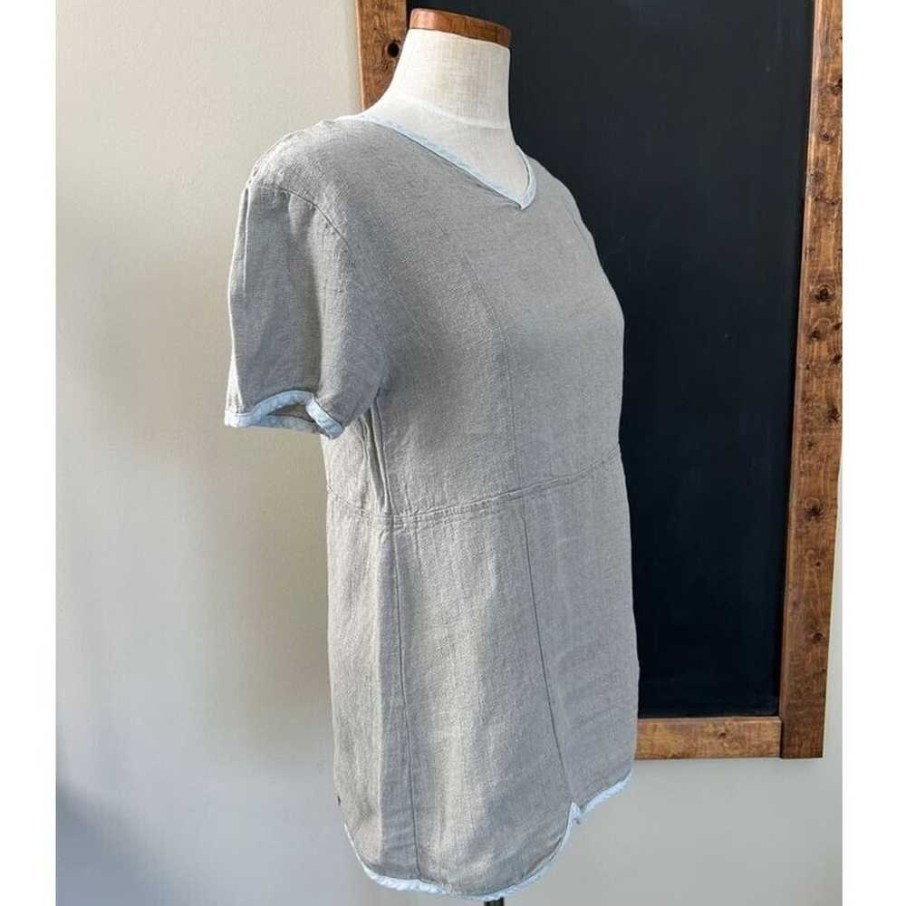 Vintage Linen Gray Tunic Top by Aly Wear - XS - image 5