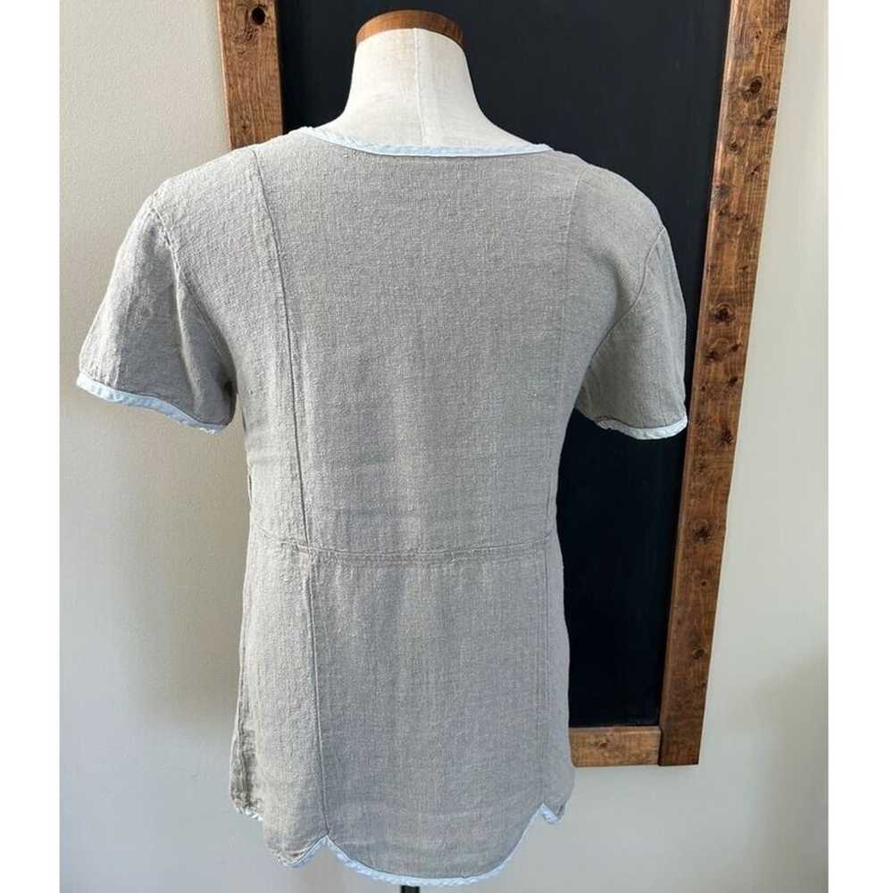 Vintage Linen Gray Tunic Top by Aly Wear - XS - image 6